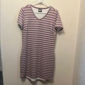Striped V-Neck Dress